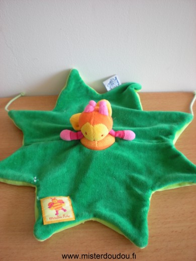 Moulin roty Abeille Etoile verte abeille jaune orage rose - Très bon état