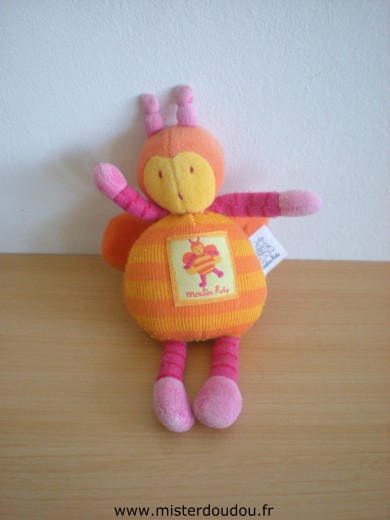 Moulin roty Abeille Orange jaune rose - Très bon état