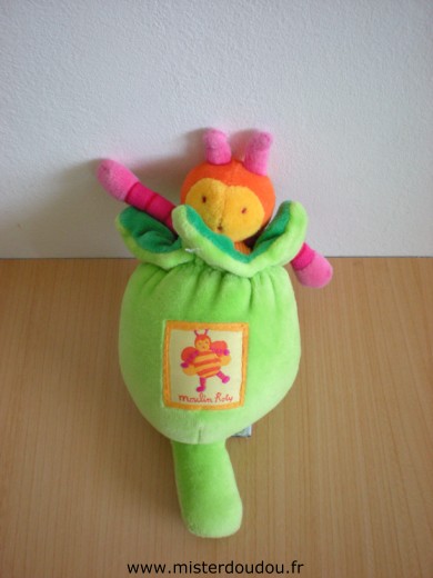 Moulin roty Abeille Vert rose orange - Très bon état