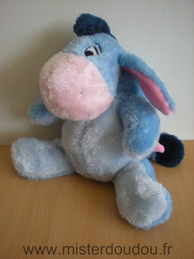 Disney Ane Peluche bleu rose noeud rose au bout de la queue - Très bon état