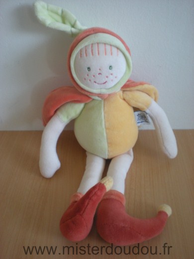 Moulin roty Bonhomme Jaune vert rouge - Très bon état