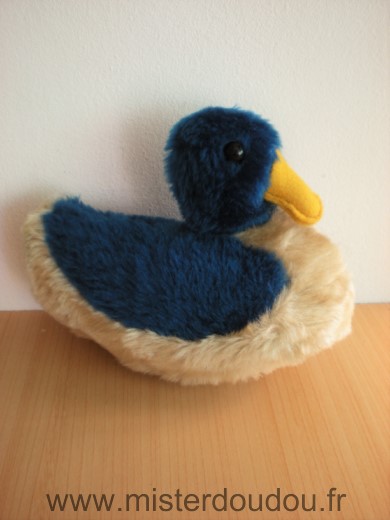 Les petites marie Canard Peluche beige bleu - Très bon état