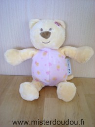 Amtoys Chat Jaune rose motifs fleurs - Très bon état