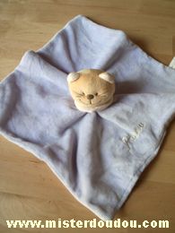 Bengy Chat Mauve foulard écru - Très bon état
