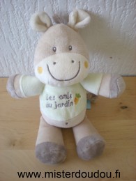 Bébérêve Cheval Beige vert les amis du jardin carotte - Très bon état