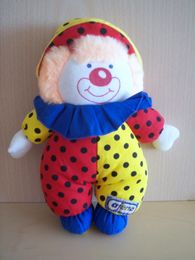 Ajena Clown Rouge jaune bleu points noirs - Très bon état