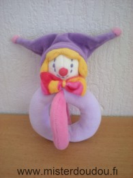 Moulin roty Clown Mauve rose jaune - Très bon état