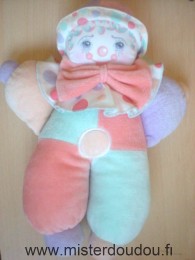Mundia Clown Couleurs pastelles vert rose orange mauve - Très bon état