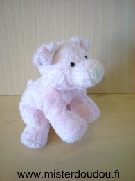 La pelucherie Cochon Rose blanc - Bon état