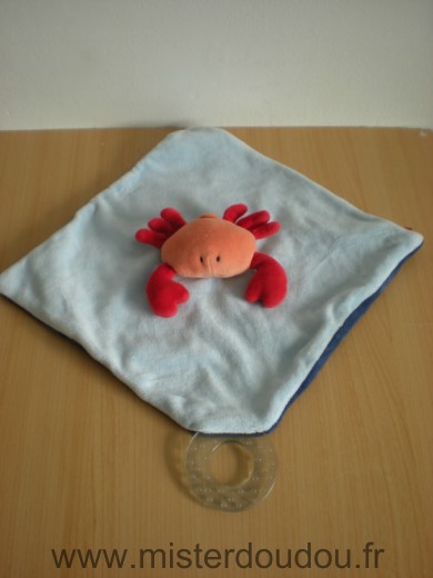 Jacadi Crabe Bleu clair clau marine orange rouge anneau dentaire - Très bon état