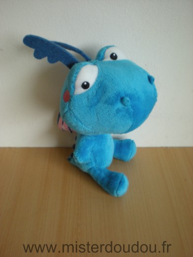 Disney Dragon Toufy bleu collier rouge docteur la peluche - Très bon état