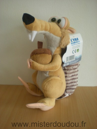 L age de glace Ecureuil Scrat marron avec noiette - Neuf