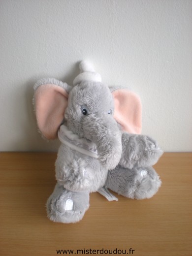 Disney Eléphant Dumbo gris col blanc - Très bon état