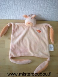 Marque Inconnue Girafe Orange rose avec abeille brodée - Bon état