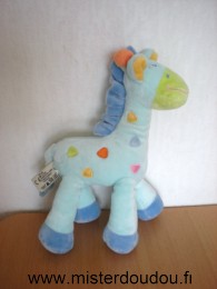 Mots d enfants Girafe Bleu taches multicolores - Très bon état