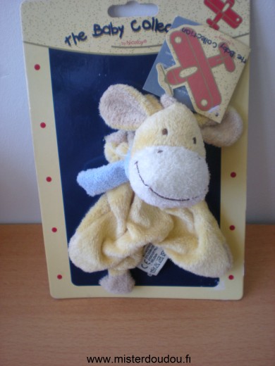 Nicotoy Girafe Jaune echarpe bleue - Neuf