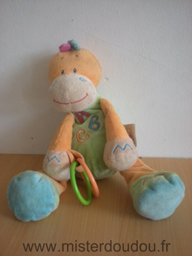 Doukidou Hippopotame Orange vert abc - Très bon état