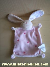 Absorba Lapin Rose à pois roses, beige dessous - Très bon état