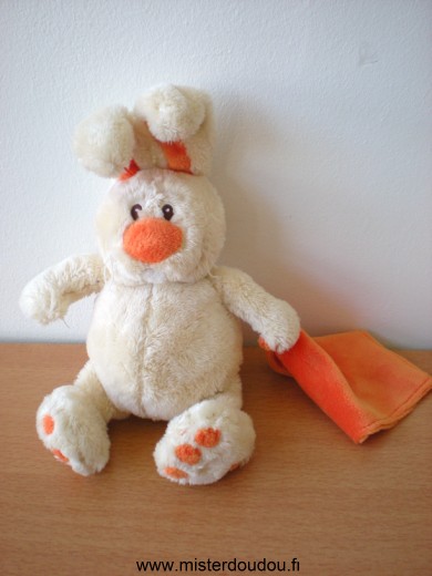 Anna club plush Lapin Beige mouchoir orange - Très bon état