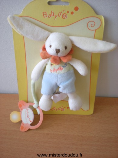Baby nat Lapin Blanc vert bleu - Neuf
