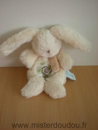 Baby nat Lapin Ecr echarpe beige spirale marron - Très bon état