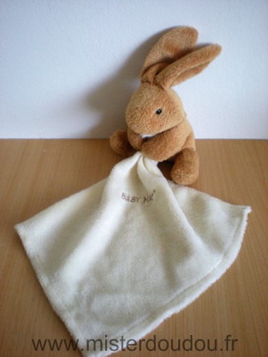 Baby nat Lapin Marron mouchoir ecru - Très bon état