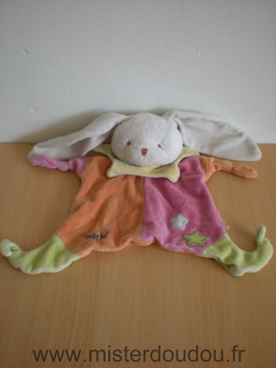 Baby nat Lapin Orange rose vert - Mauvais état
