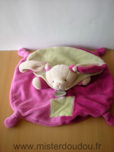 Baby nat Lapin Rose blanc vert - Très bon état