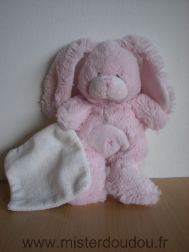 Baby nat Lapin Rose mouchoir blanc - Très bon état