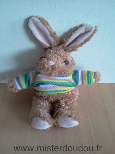 Bambia Lapin Beige pull rayé multicolore - Très bon état