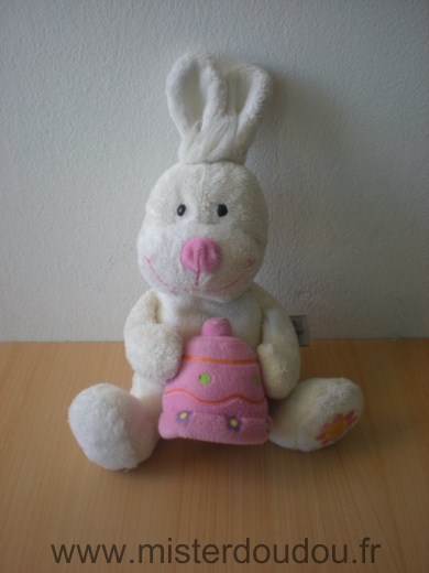 Giftoys Lapin Blanc cloche rose - Etat moyen
