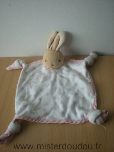 Kaloo Lapin Blanc motifs fleurs roses - Très bon état