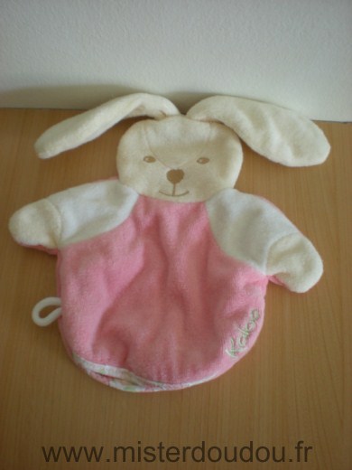 Kaloo Lapin Gant de toilette rose blanc beige - Très bon état