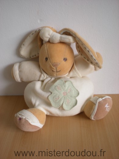 Kaloo Lapin Lapin écru trefle vert - Très bon état