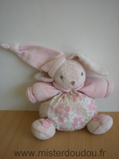 Kaloo Lapin Lilirose rose blanc motifs fleurs - Bon état