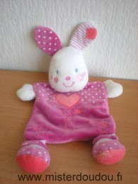 Kiabi baby Lapin Blanc rose coeur rose - Très bon état