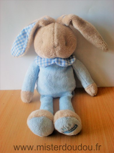 Klorane Lapin Bleu beige carreaux - Très bon état