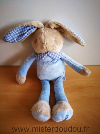 Klorane Lapin Bleu beige carreaux - Très bon état
