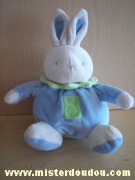 Klorane Lapin Bleu blanc col vert - Très bon état