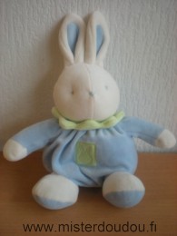 Klorane Lapin Bleu blanc col vert - Très bon état