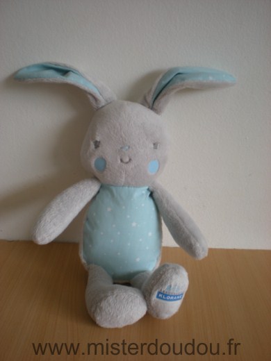 Klorane Lapin Bleu gris etoiles blanches - Très bon état