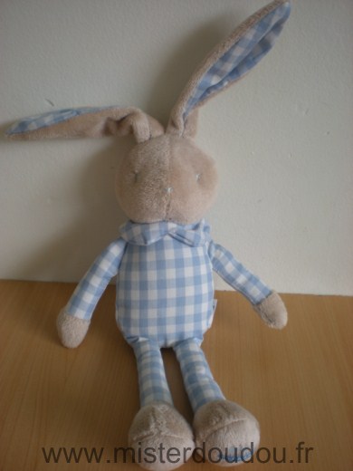 Klorane Lapin Carreaux bleu blanc - Très bon état