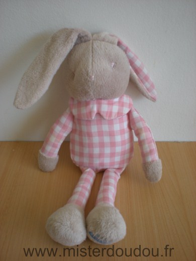 Klorane Lapin Carreaux rose blanc - Très bon état