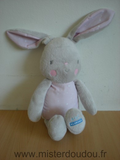 Klorane Lapin Gris rose etoiles - Très bon état