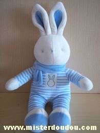 Klorane Lapin Rayé blanc bleu - Très bon état