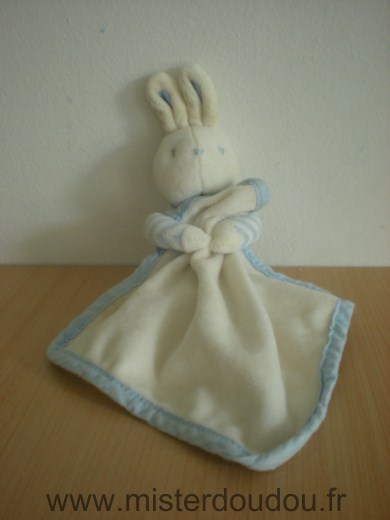 Klorane Lapin Raye bleu blanc mouchoir blanc - Très bon état