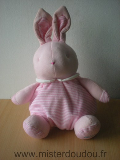 Klorane Lapin Rayé rose blanc - Très bon état
