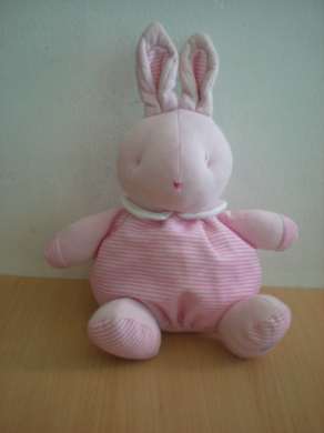 Klorane Lapin Rayé rose blanc - Très bon état