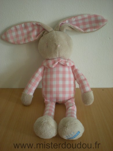 Klorane Lapin Rose carreau beige - Très bon état