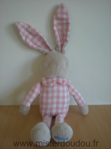 Klorane Lapin Rose carreaux blanc - Très bon état